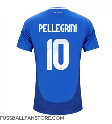 Italien Lorenzo Pellegrini #10 Replik Heimtrikot EM 2024 Kurzarm